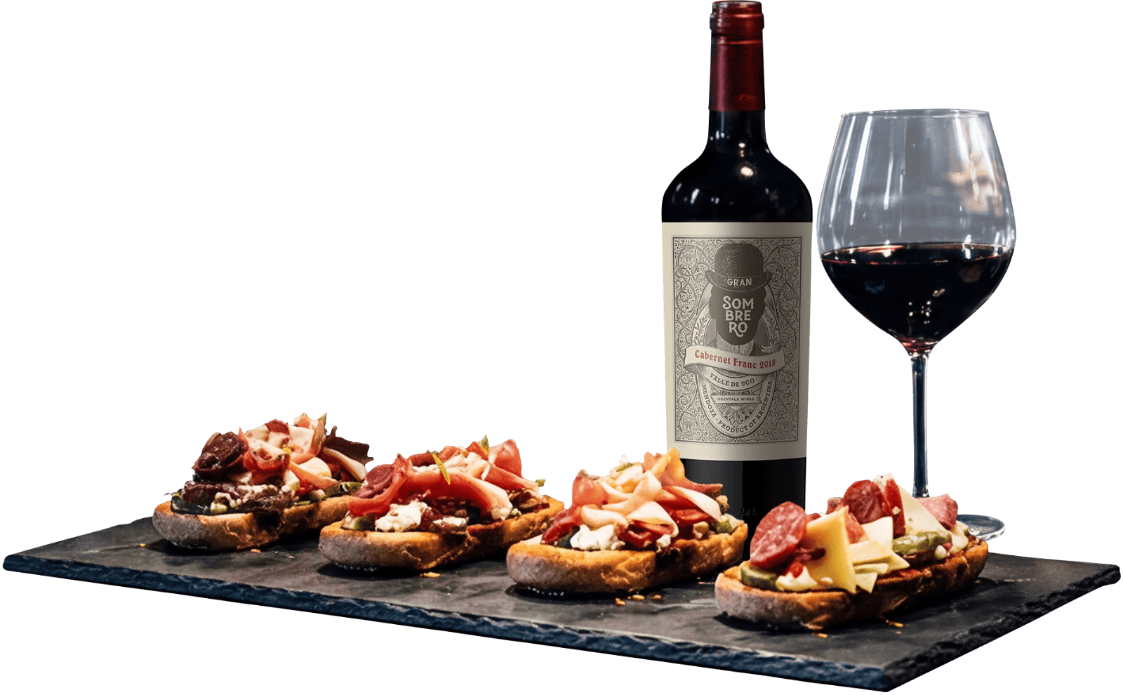 vino y tabla de degustación